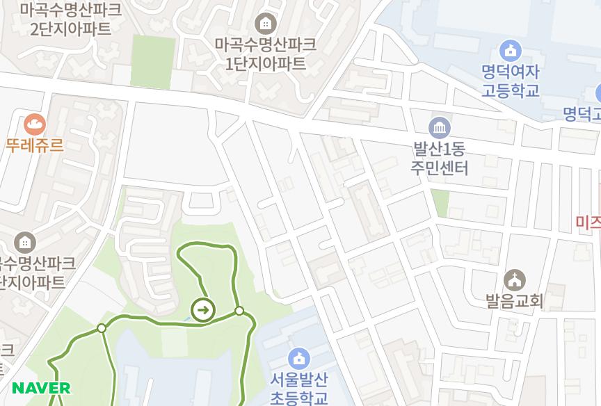 서울특별시 강서구 내발산동 내안에이너스 위치·실거래 시세 지도