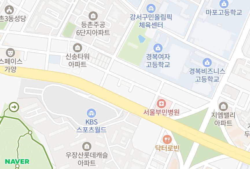 서울특별시 강서구 등촌동 삼성 위치·실거래 시세 지도
