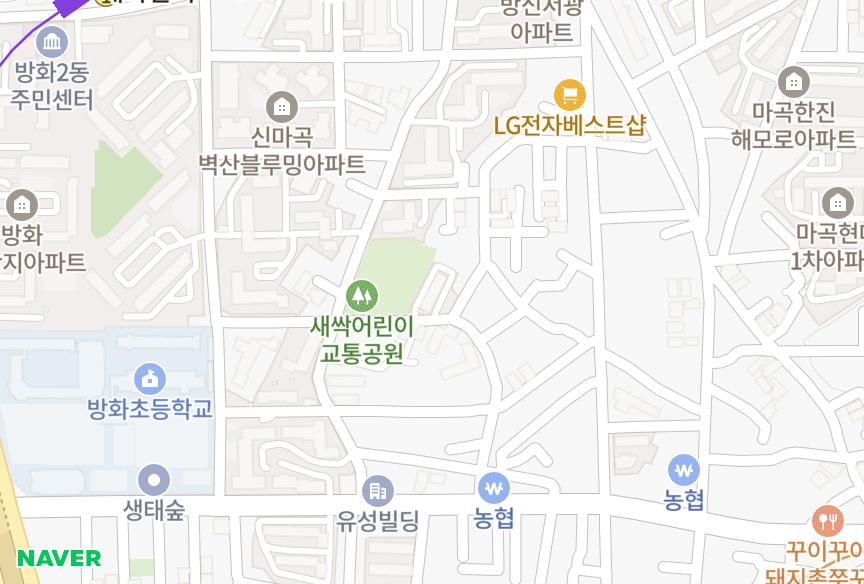 서울특별시 강서구 방화동 성옥 위치·실거래 시세 지도