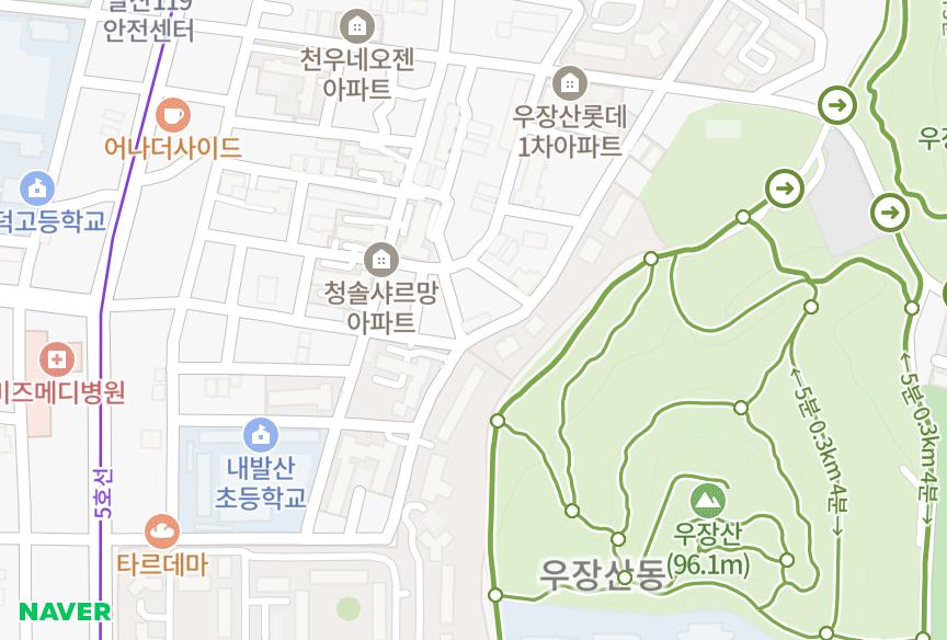 서울특별시 강서구 내발산동 A.G.S.드림 위치·실거래 시세 지도