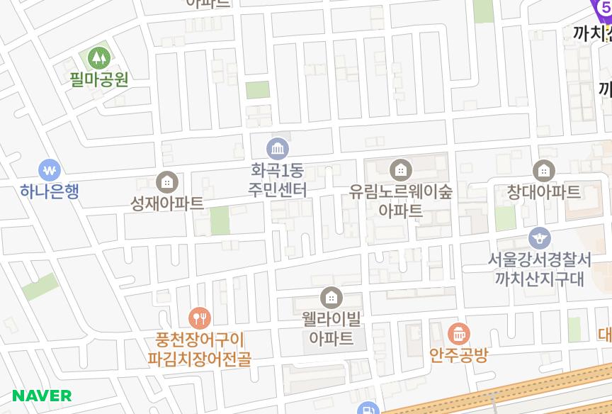 서울특별시 강서구 화곡동 리치 위치·실거래 시세 지도