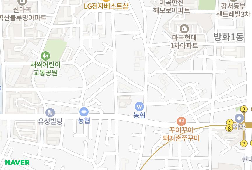서울특별시 강서구 방화동 마곡우촌 위치·실거래 시세 지도