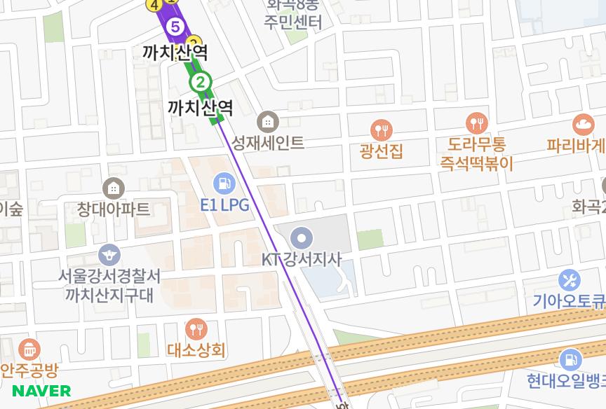 서울특별시 강서구 화곡동 오경 위치·실거래 시세 지도