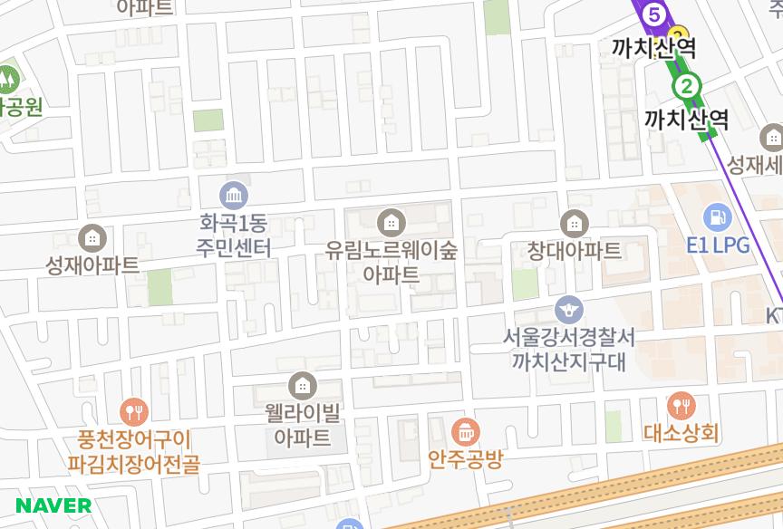 서울특별시 강서구 화곡동 위하우스 위치·실거래 시세 지도