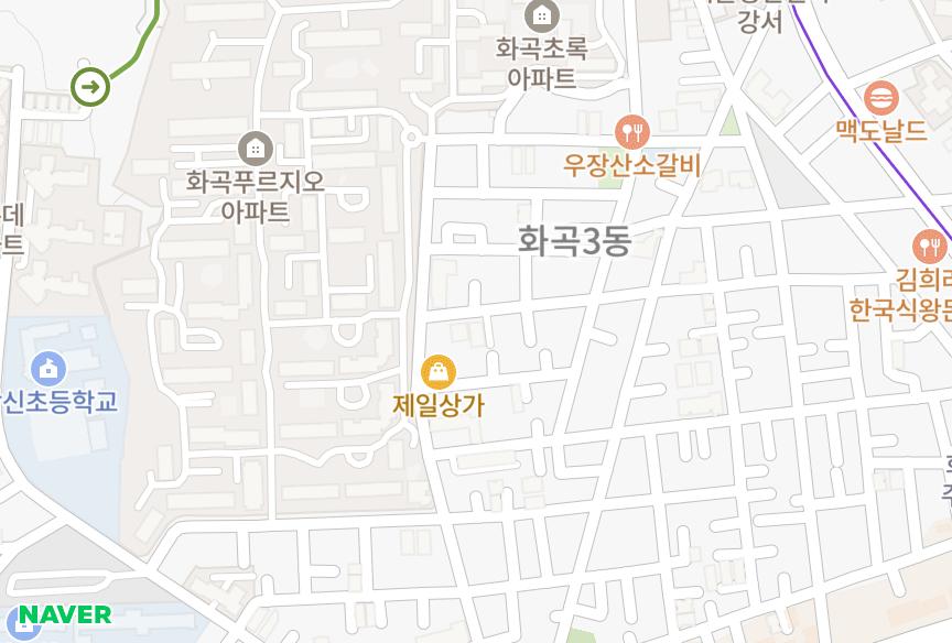 서울특별시 강서구 화곡동 금호 위치·실거래 시세 지도