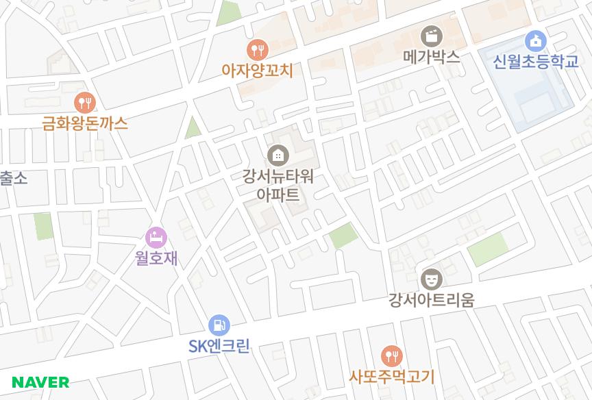 서울특별시 강서구 화곡동 원흥타운 위치·실거래 시세 지도