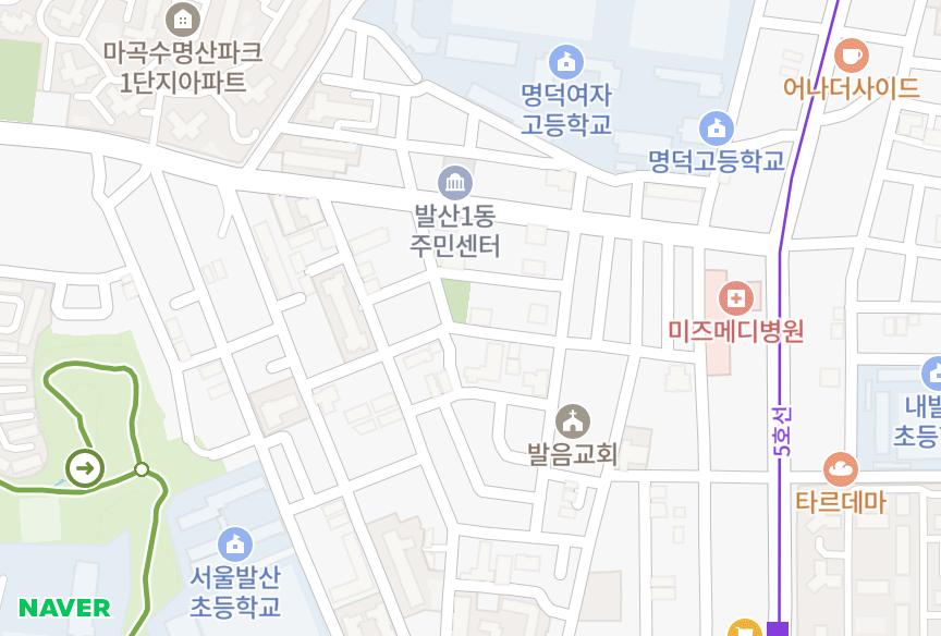 서울특별시 강서구 내발산동 태일 위치·실거래 시세 지도