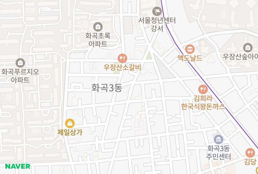 서울특별시 강서구 화곡동 광영다모은정 위치·실거래 시세 지도
