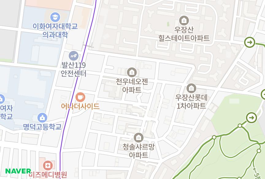 서울특별시 강서구 내발산동 내발산천우네오젠6차 위치·실거래 시세 지도