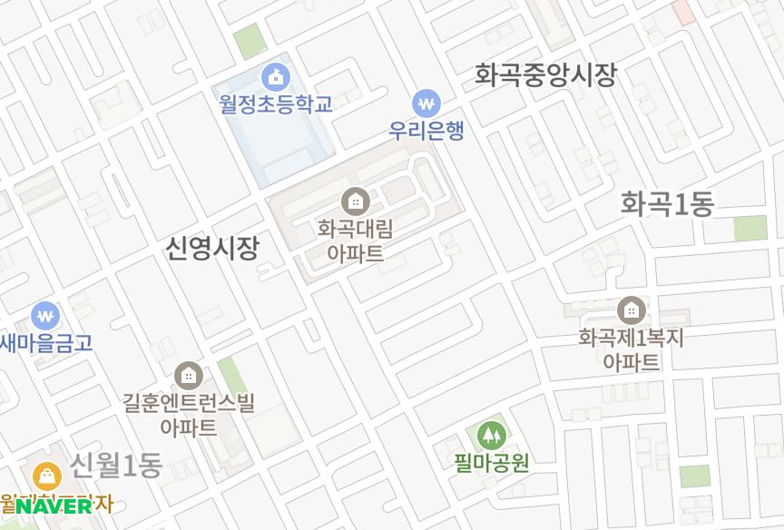 서울특별시 강서구 화곡동 대우그린 위치·실거래 시세 지도