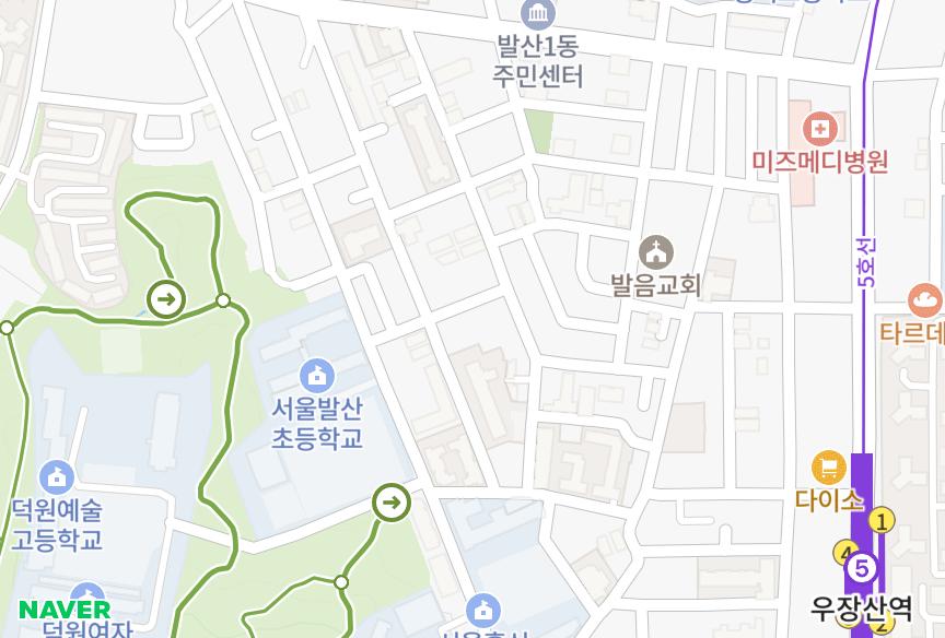 서울특별시 강서구 내발산동 보람하이빌 위치·실거래 시세 지도
