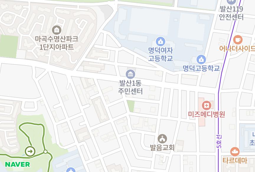 서울특별시 강서구 내발산동 삼대에코빌 위치·실거래 시세 지도