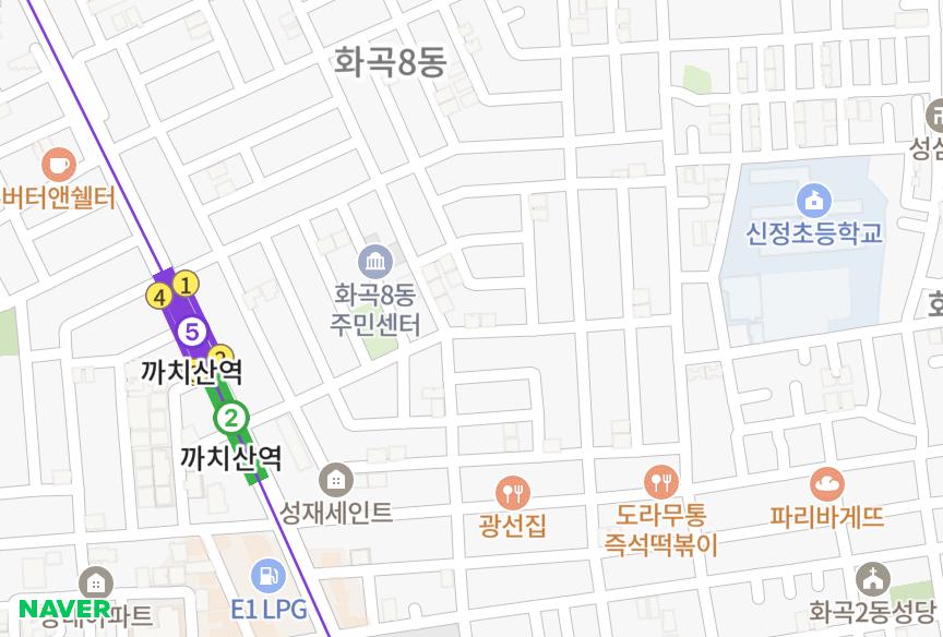 서울특별시 강서구 화곡동 에이원 위치·실거래 시세 지도