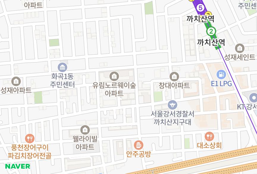 서울특별시 강서구 화곡동 세림 위치·실거래 시세 지도