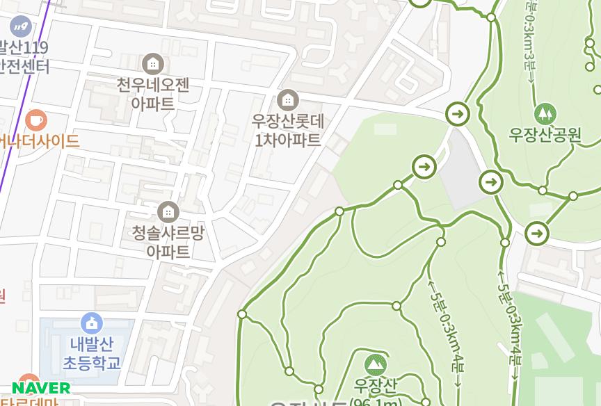 서울특별시 강서구 내발산동 청솔아파트(673-14번지) 위치·실거래 시세 지도