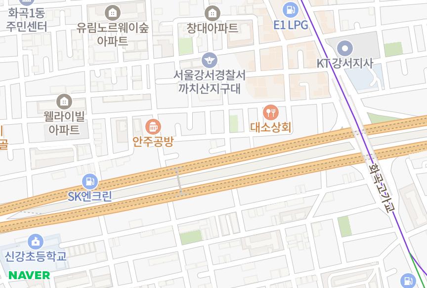 서울특별시 강서구 화곡동 화곡대진 위치·실거래 시세 지도