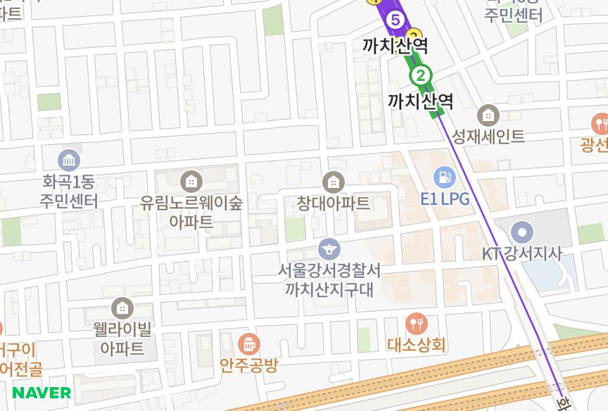 서울특별시 강서구 화곡동 송민 위치·실거래 시세 지도
