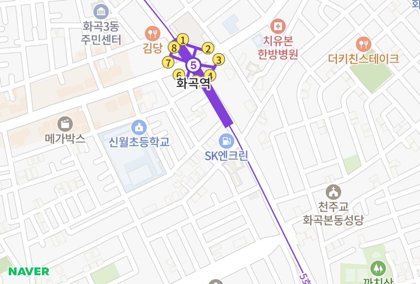 서울특별시 강서구 화곡동 대종 위치·실거래 시세 지도