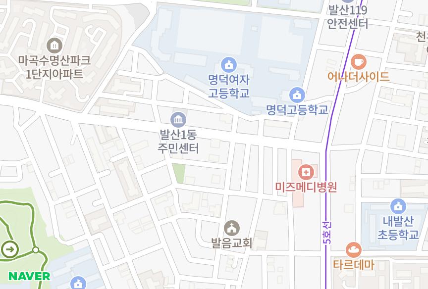 서울특별시 강서구 내발산동 상산노블레스빌 위치·실거래 시세 지도