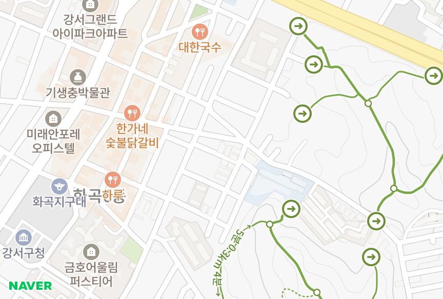 서울특별시 강서구 화곡동 남광 위치·실거래 시세 지도