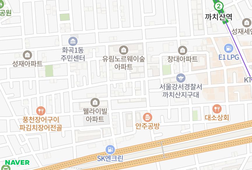 서울특별시 강서구 화곡동 우진 위치·실거래 시세 지도