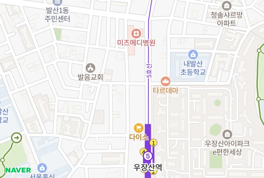 서울특별시 강서구 내발산동 광남 위치·실거래 시세 지도