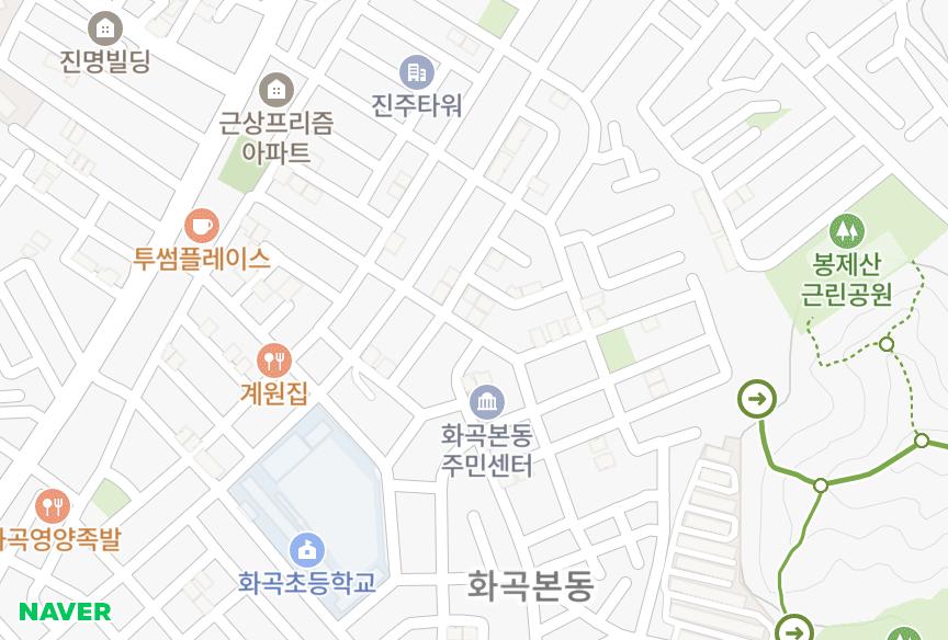 서울특별시 강서구 화곡동 신보 위치·실거래 시세 지도