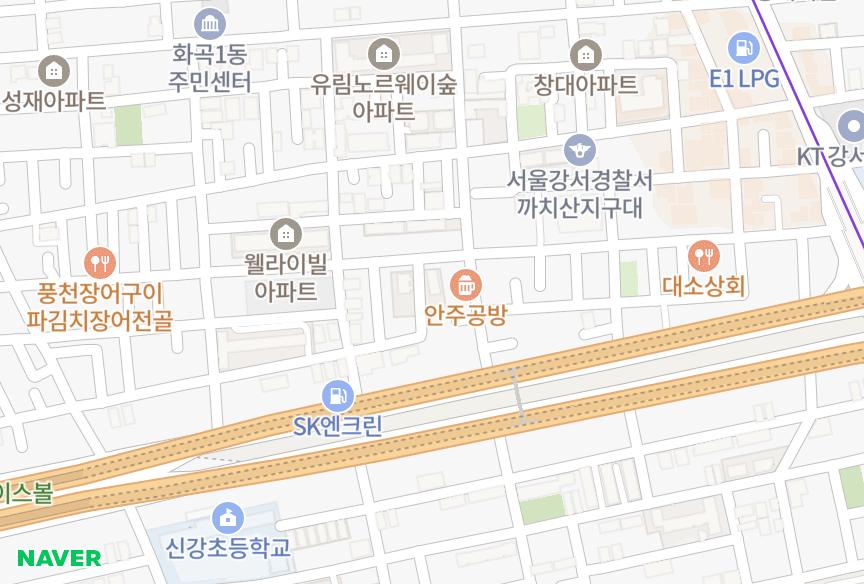 서울특별시 강서구 화곡동 궁전 위치·실거래 시세 지도