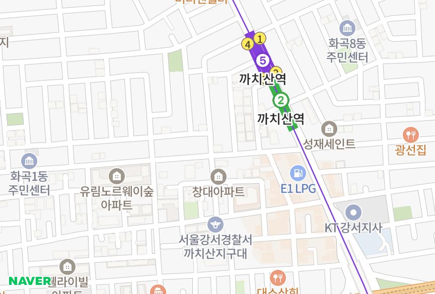 서울특별시 강서구 화곡동 화곡일광2차 위치·실거래 시세 지도