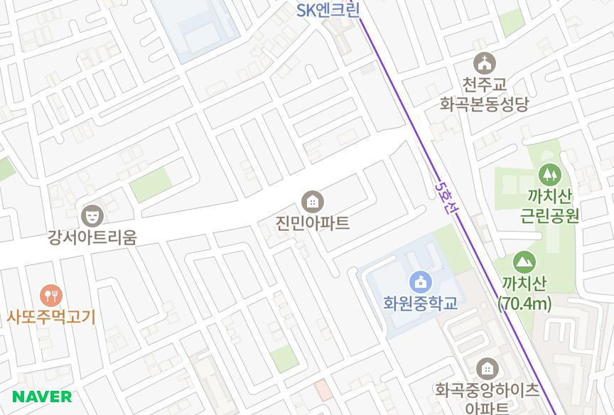 서울특별시 강서구 화곡동 진민그린상가 위치·실거래 시세 지도