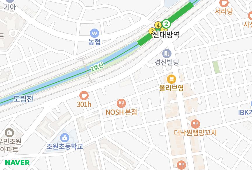 서울특별시 관악구 신림동 아데나534 위치·실거래 시세 지도