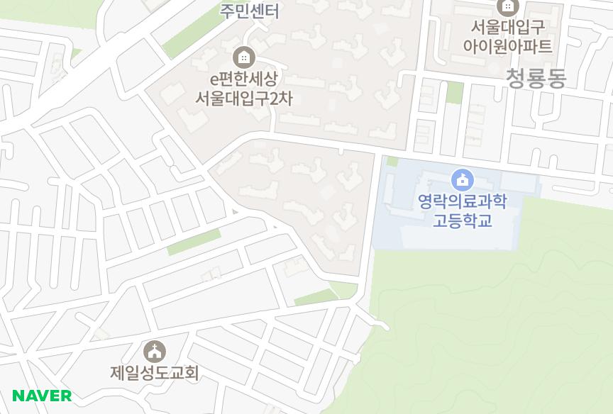 서울특별시 관악구 봉천동 e편한세상서울대입구2단지 위치·실거래 시세 지도