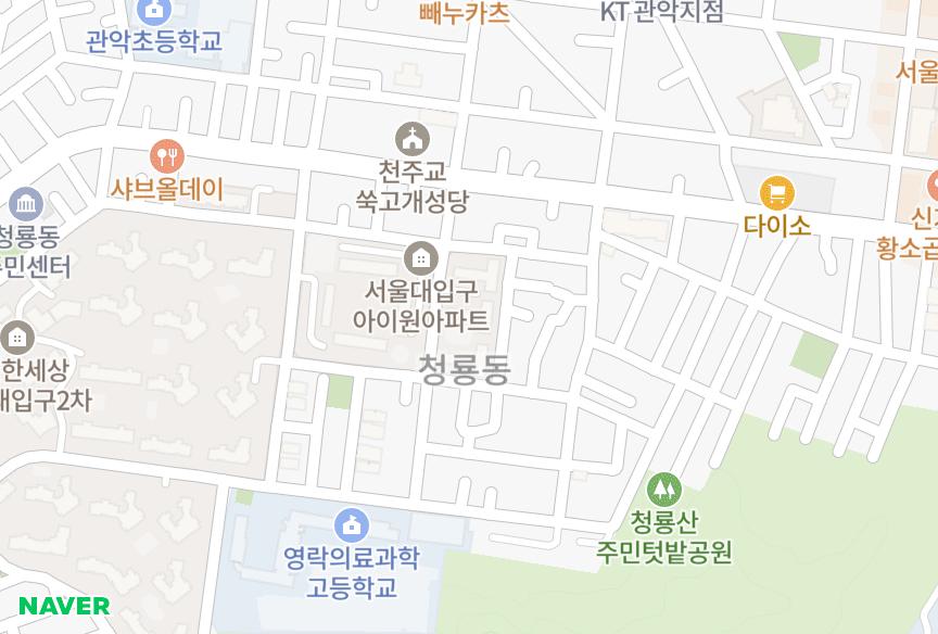 서울특별시 관악구 봉천동 서울대입구아이원 위치·실거래 시세 지도