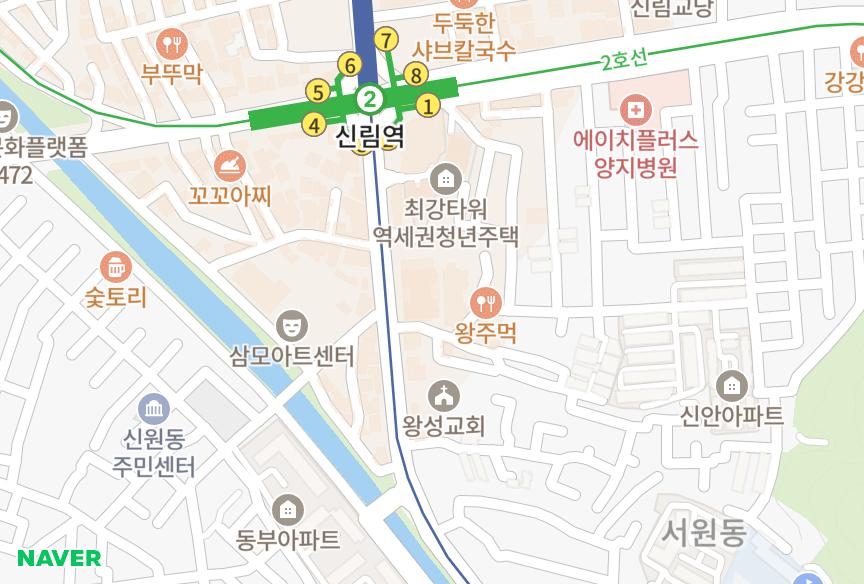 서울특별시 관악구 신림동 청암두산위브센티움 위치·실거래 시세 지도