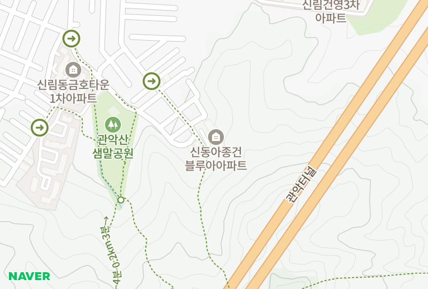 서울특별시 관악구 신림동 신동아 위치·실거래 시세 지도