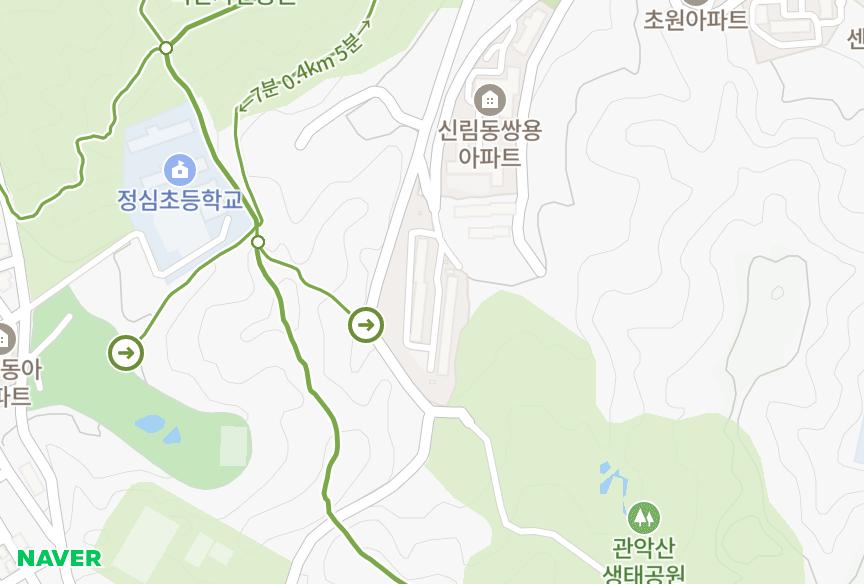 서울특별시 관악구 신림동 뉴서울 위치·실거래 시세 지도
