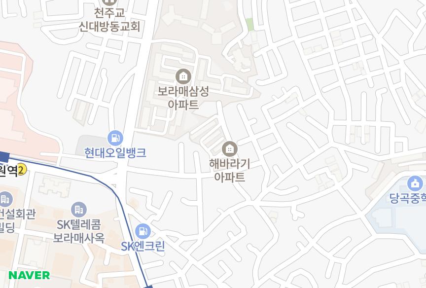 서울특별시 관악구 봉천동 해바라기 위치·실거래 시세 지도