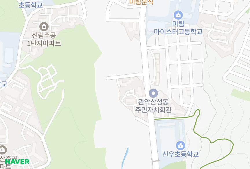 서울특별시 관악구 신림동 동마 위치·실거래 시세 지도