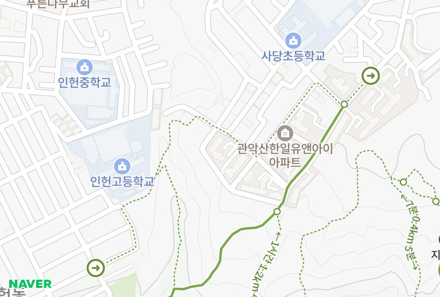 서울특별시 관악구 남현동 남현관악산대창센시티2차 위치·실거래 시세 지도