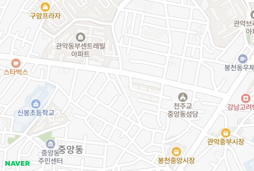 서울특별시 관악구 봉천동 일동행복세상 위치·실거래 시세 지도