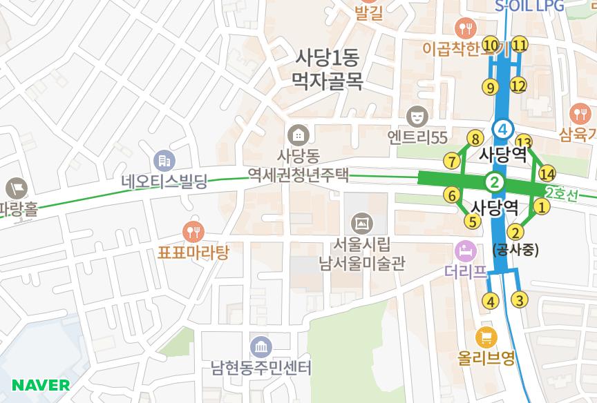 서울특별시 관악구 남현동 르메이르강남타운1차 위치·실거래 시세 지도