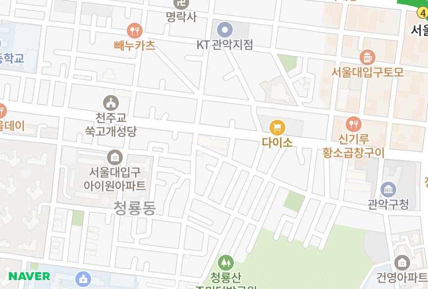서울특별시 관악구 봉천동 생모리츠타운 위치·실거래 시세 지도