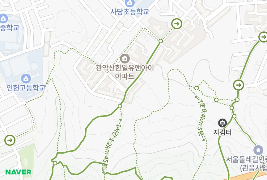 서울특별시 관악구 남현동 예성그린캐슬3차 위치·실거래 시세 지도