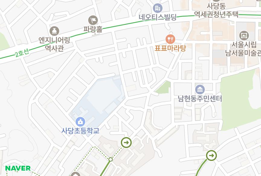 서울특별시 관악구 남현동 우평 위치·실거래 시세 지도