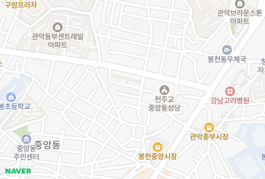 서울특별시 관악구 봉천동 에메랄드 위치·실거래 시세 지도