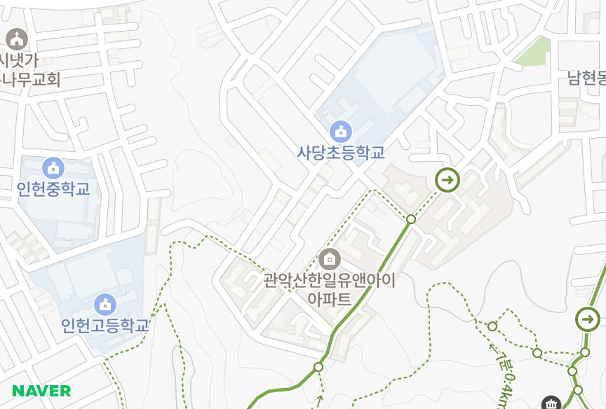 서울특별시 관악구 남현동 예촌BC 위치·실거래 시세 지도