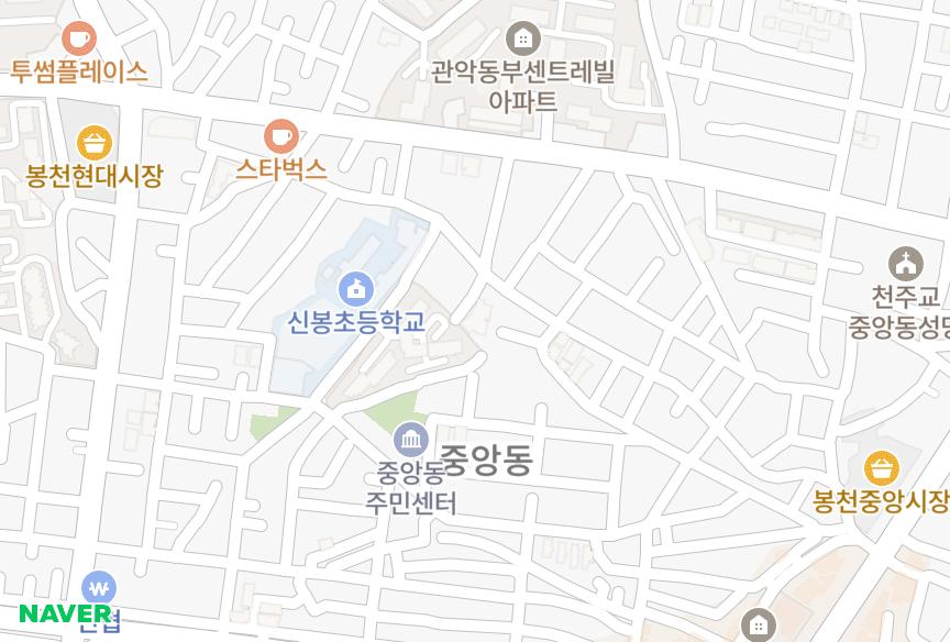 서울특별시 관악구 봉천동 신부 위치·실거래 시세 지도