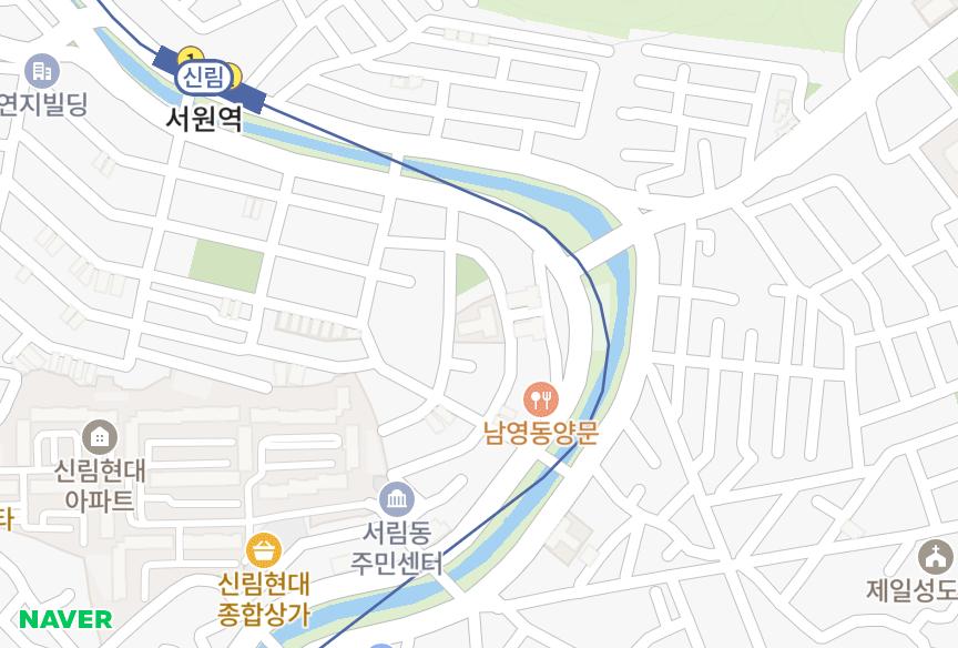 서울특별시 관악구 신림동 동문 위치·실거래 시세 지도