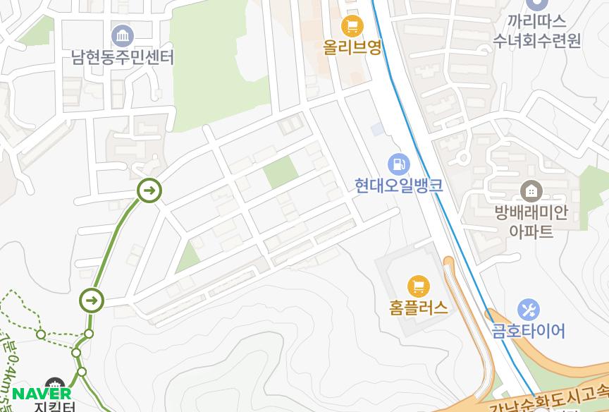 서울특별시 관악구 남현동 삼원하이츠11차 위치·실거래 시세 지도