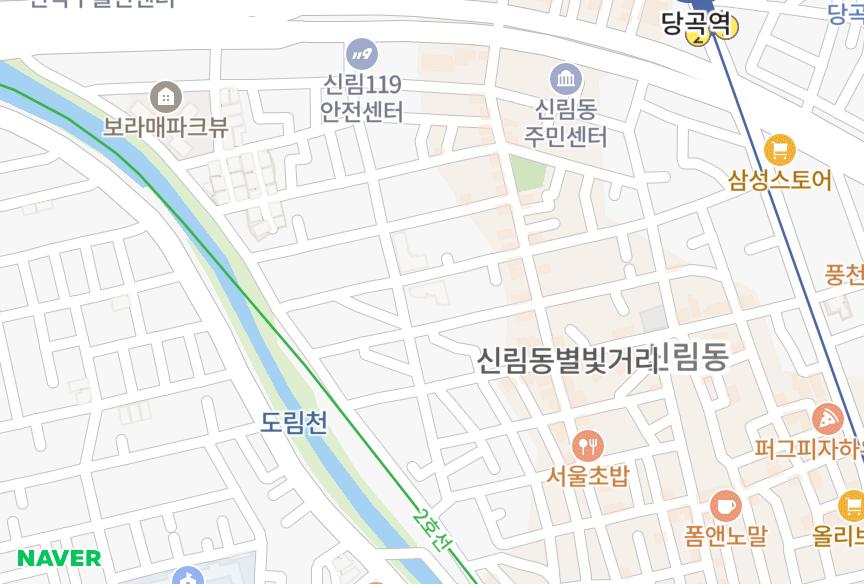 서울특별시 관악구 신림동 보라매스카이 위치·실거래 시세 지도